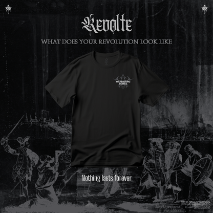 Revolte Unisex Streetwear T-shirt in Black
