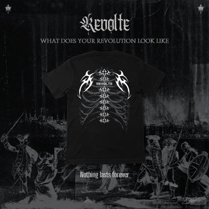 Revolte Unisex Streetwear T-shirt in Black
