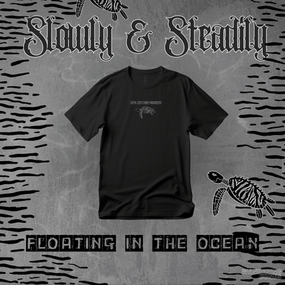 Sea Turtle Unisex Streetwear T-shirt in Black