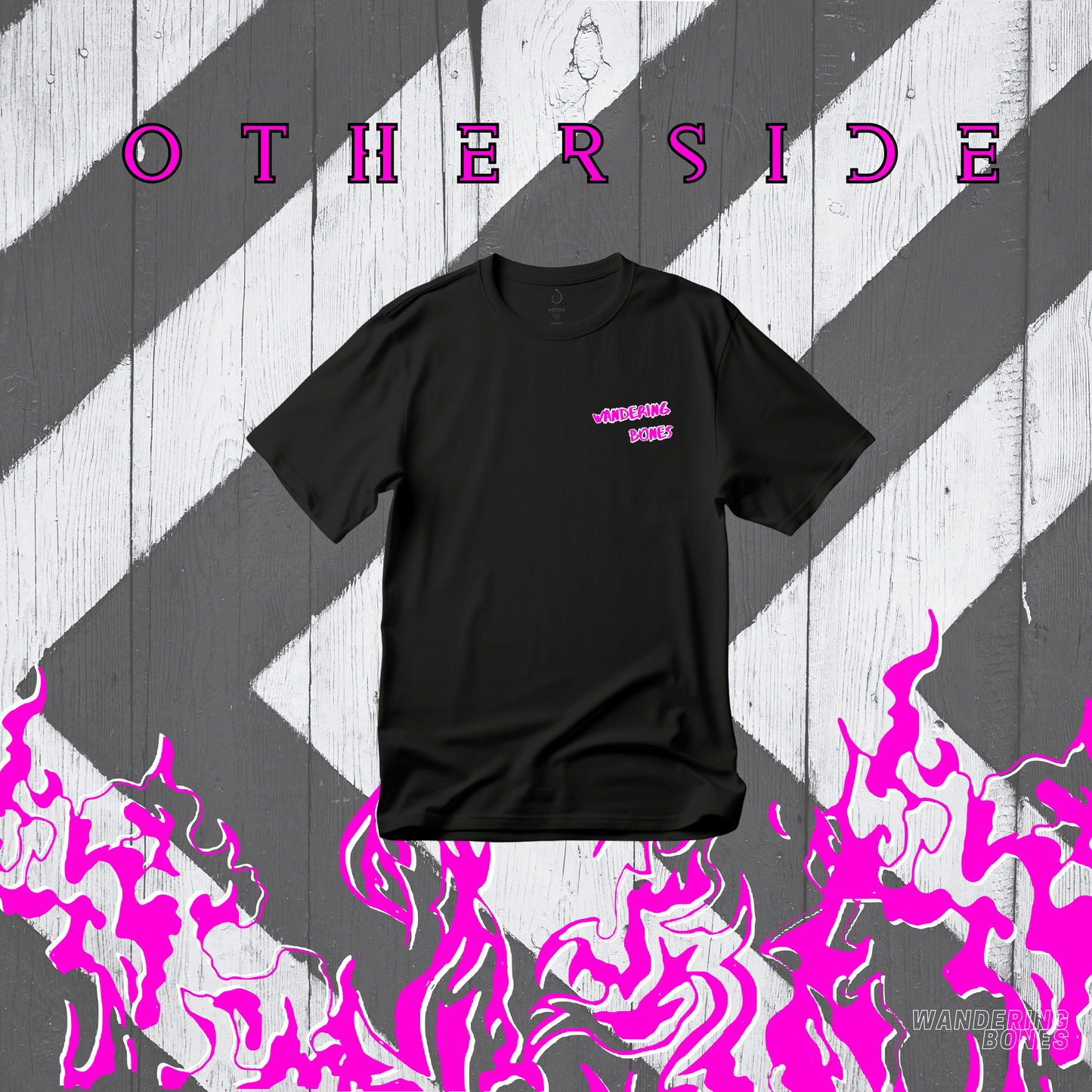 Skeleton with Fake Skin Unisex Streetwear T-shirt in Black