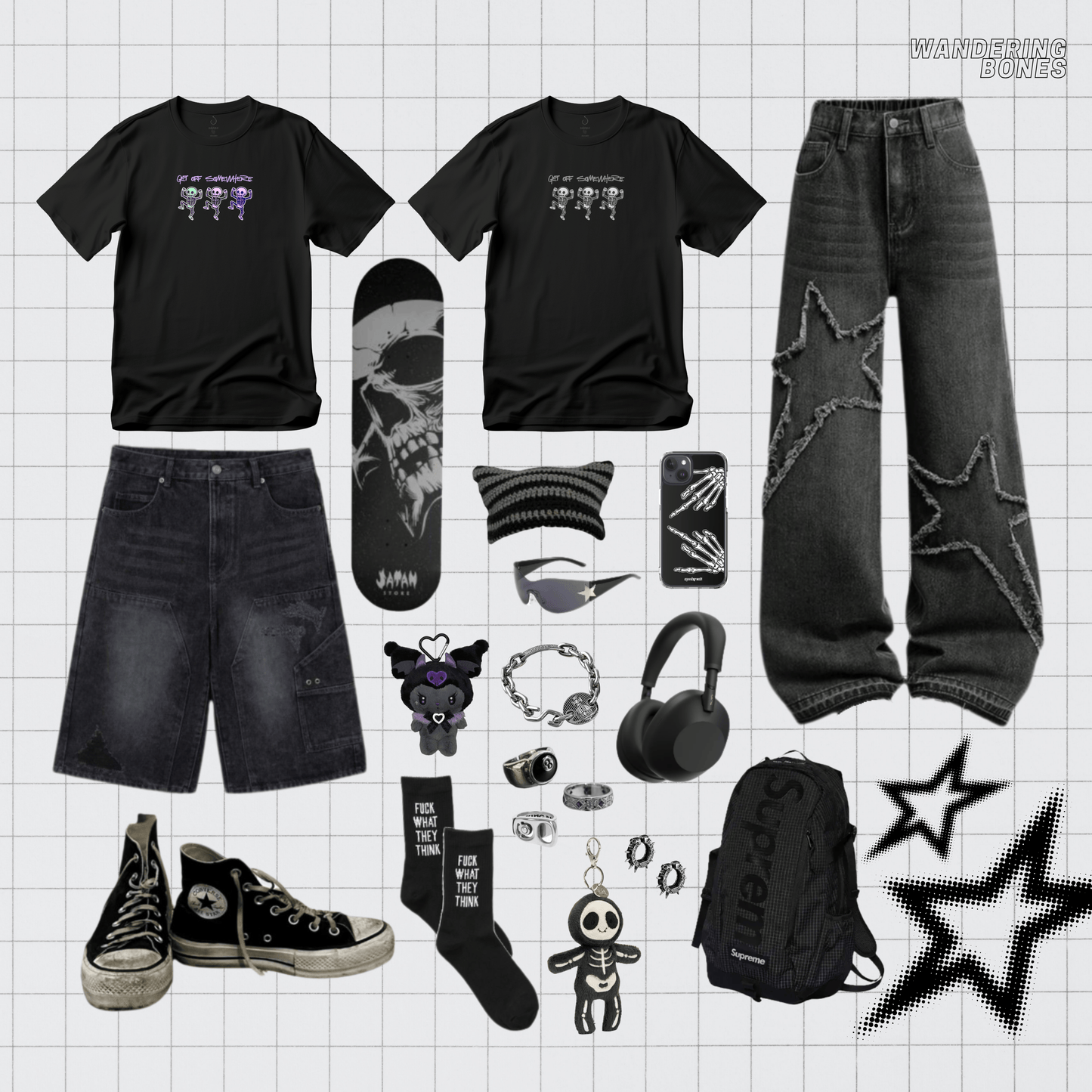 Get Off Somewhere (Colour) Unisex Streetwear T-shirt in Black